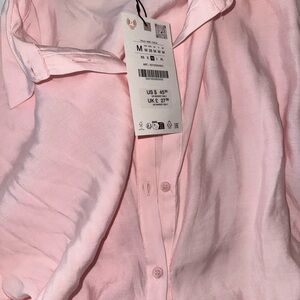 Zara Pink Button Down Shirt